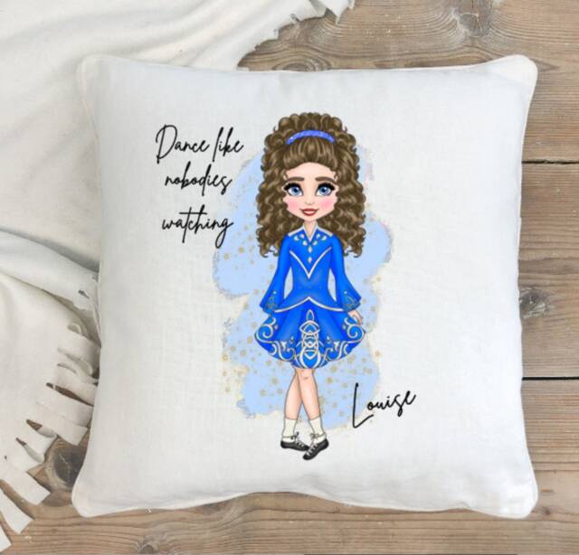 Personalized Irish Dance Cushion, Dancing Gift, Ceili, Girls Gifts - image 1