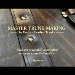 Handmade Leather Trunk - Chestnut Brown Storage Chest, Bespoke Draw - thumbnail 2