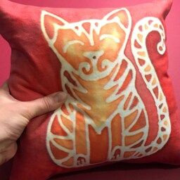 Cute Ginger Cat Cushion - Lover Throw Pillow Red & Orange Living Room Decor Marmalade Decorative Statement - thumbnail 2