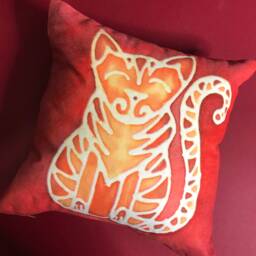 Cute Ginger Cat Cushion - Lover Throw Pillow Red & Orange Living Room Decor Marmalade Decorative Statement - thumbnail 3
