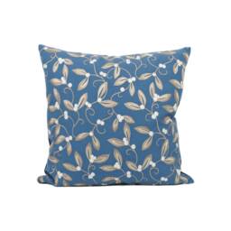 William Morris - Mistletoe Embroidery May Blue Charming Embroidered Floral Cushion Cover Handmade Throw Pillow Designer Home D??cor - thumbnail 1