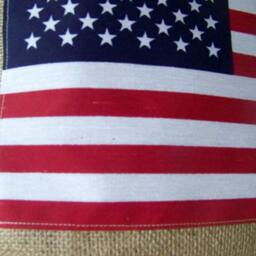 Burlap American Flag Pillow - thumbnail 3