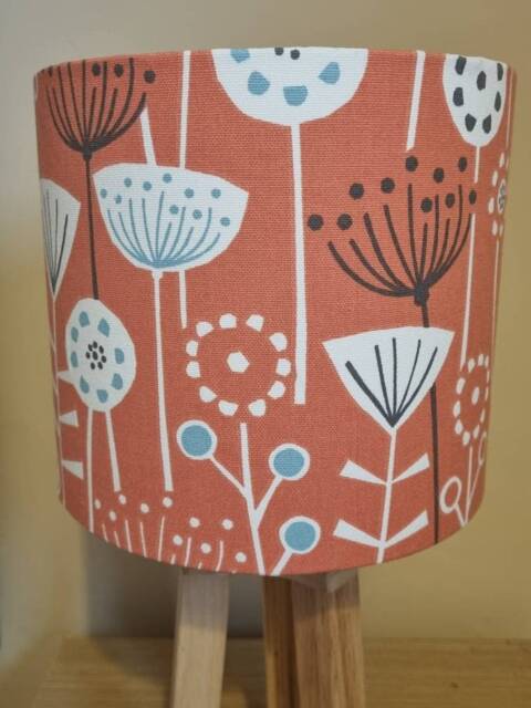 Orange Bergen Scandi Lampshade, Table Lampshade Ceiling Pendant County - image 1