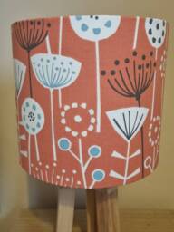 Orange Bergen Scandi Lampshade, Table Lampshade Ceiling Pendant County - thumbnail 1