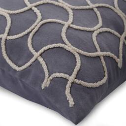 "Decorative Gray Couch Cushion Cover 16""x16" - thumbnail 2