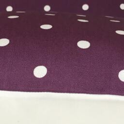 "2 X Clarke & Dotty Spot Polka Dots Berry Purple Cushion Cover 16"" - 22" - thumbnail 2