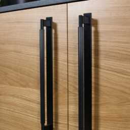 Handmade Oak Sideboard, Black Media Unit, Mid-Century Modern Koda - thumbnail 3