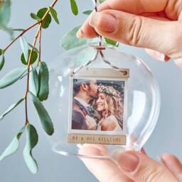 Personalised Photo Dome Glass Bauble - thumbnail 4
