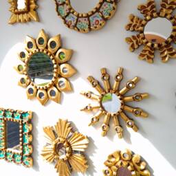 "Peruvian Mirrors ""Ivory Turquoise" - thumbnail 2