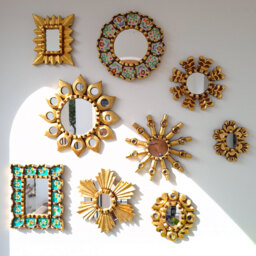 "Peruvian Mirrors ""Ivory Turquoise"