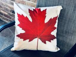 Red Leaf Decorative Pillow Covers - thumbnail 1