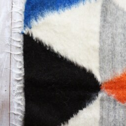 Hand Hooked Wool Shaggy Rug Scandinavian Nursery Decor - 55x79In - thumbnail 3