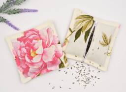 Vanilla Lavender Pillow, Mini Decorative Pillow With Flowers, 14 X cm/ 5.5 5.5 - thumbnail 1