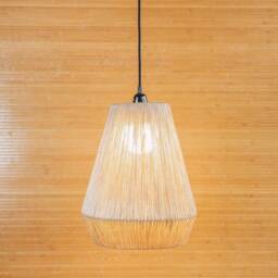 Handmade Macrame Lamp Shade, Farmhouse Chandelier Lighting - thumbnail 2