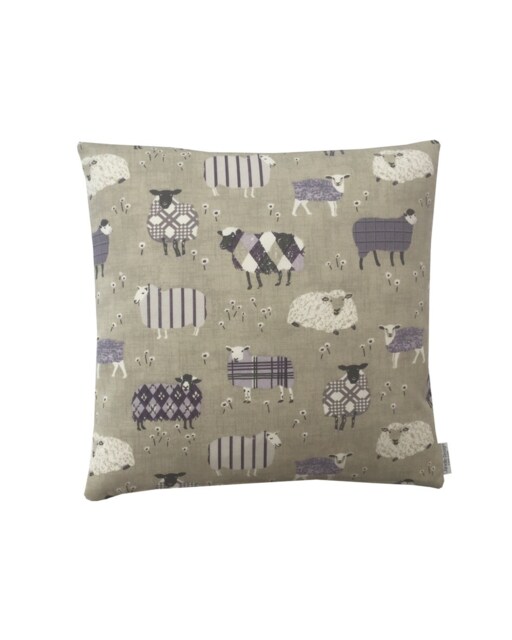 Handmade Sheep Pillow Cover Lavender Country Linen Cushion Sham - image 1