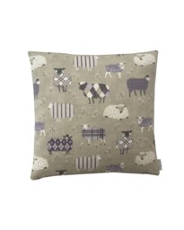 Handmade Sheep Pillow Cover Lavender Country Linen Cushion Sham - thumbnail 1