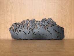 Organ Mountains Metal Wall Art With Powder Coat, New Mexico Mountain Range - thumbnail 1