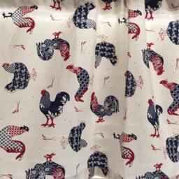 Americana Red, White & Blue Rooster Valance ~ 42 - thumbnail 2