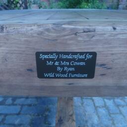 Handcrafted Rustic Oak Dining Table & Bench - Optoinal - thumbnail 4