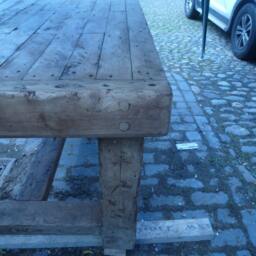 Handcrafted Rustic Oak Dining Table & Bench - Optoinal - thumbnail 3