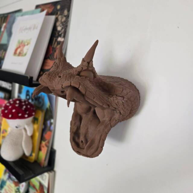Horned Viper Wall Art - Animal Mount 3D Printed - image 1