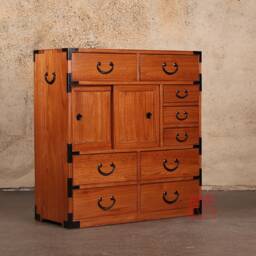 Japanese Style Kiri Wood Choba Dansu, Tansu, Merchant Chest. - Kb6 - thumbnail 2