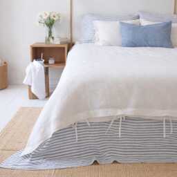 stonewashed Linen Duvet Cover With Ties, European Bedding - thumbnail 2