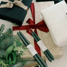 Beeswax Taper Candles Pure Candles, Forest Green Spring Decor, Easter Table Natural Handmade in Usa - thumbnail 2