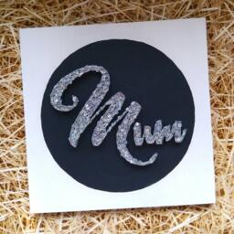 Mum String Art Unique Handmade Gift Idea For Mother's Day Mum Sign Birthday Black & Silver Home Decor Wall Decoration Deeisfordaisy - thumbnail 2