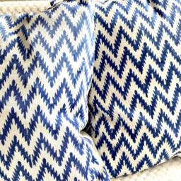 Cushion/Throw Pillow Covers , Block Print Cotton, 16x16 Inches.blue, White Pillow Case, Natural, Organic Cotton, Cushion Cover India, Indian - thumbnail 2