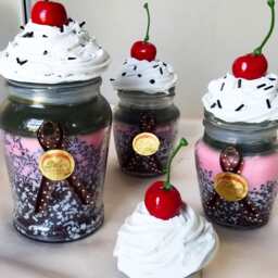 Large Handmade Natural Soy Cupcake Candles - 13.5Oz Pink Sprinkles - Or Custom Order - thumbnail 2