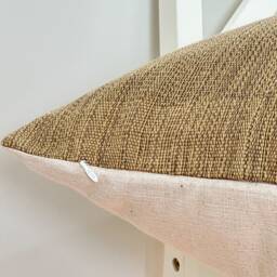 Brown Tribal Hemp Hand Woven Natural Dye Color Hmong Lumbar Pillow Cover - thumbnail 3