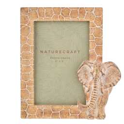 "Naturecraft Wood Effect Elephant Photo Frame 4"" X 6" - thumbnail 3