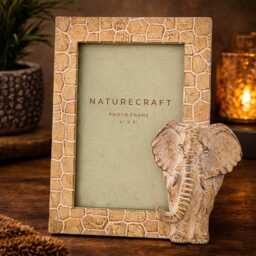 "Naturecraft Wood Effect Elephant Photo Frame 4"" X 6"