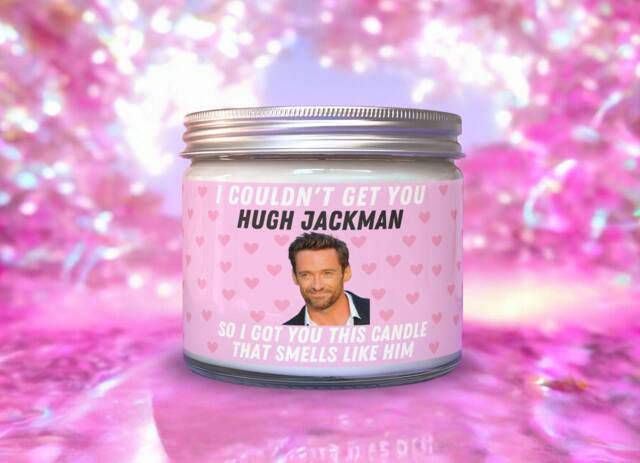 Hugh Jackman Inspired Scented Soy Wax Candle - Novelty Fan Gift - image 1