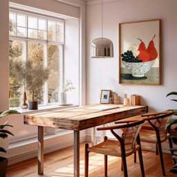 Modern Still Life Wall Art Print, Red Pears & Grapes Poster, Minimal Kitchen Art, Fruit Painting For Dining Room Or Home Interior - thumbnail 3