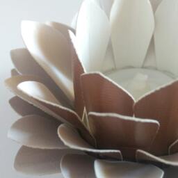 Paper Lotus Lantern -Metallic Copper - thumbnail 2