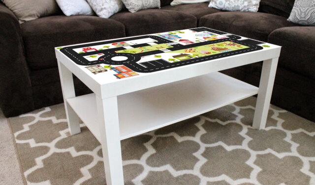 Ikea Lack Table Decal Kids City Road Play Mat - 90x55cm - image 1
