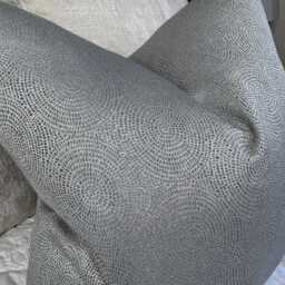 Elegant Grey - Silver Shimmer Scatter Cushion Cover - Luxury Designer Fabric For Sofa Bed Decor - thumbnail 2