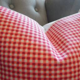 Gingham. Fuscia/Rasberry/White.valentine's Day Decor.toss Pillows.throw Pillows.slipcovers.pillow Covers.cushion Covers.sofa Cushion - thumbnail 2
