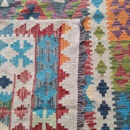 Kilim Rug Classic, Handmade Artisan Afghan Turkish Aztec Natural Wool Area 298x200 cm - thumbnail 3
