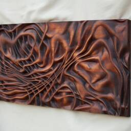 "Organic Wood Wall Art, Us Delivery Duty Paid, Woodcarving, ""Organic Flow 1" - thumbnail 3