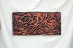 "Organic Wood Wall Art, Us Delivery Duty Paid, Woodcarving, ""Organic Flow 1" - thumbnail 1