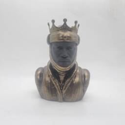 Mansa Musa Bust, African King Statue, Mali Bronze Figurine, Tribal Sculpture, Black Male Ornament, African American, Black History Gift - thumbnail 2