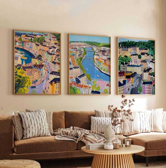 Set Of 3 Bristol Posters, England City Prints, UK Travel Wall Art, Poster Set, Urban Landscape Modern Cityscape Decor - image 1