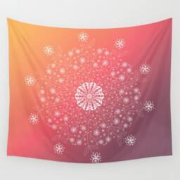 Mandala Wall Hanging, Gradient Tapestry, Floral Decor, Bohemian Tapestries, Indie Decor, Yoga Decor - thumbnail 1