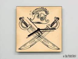 Pirate Swords, Wall Clock - Kids Nursery Room, Teens Baby Room - thumbnail 1