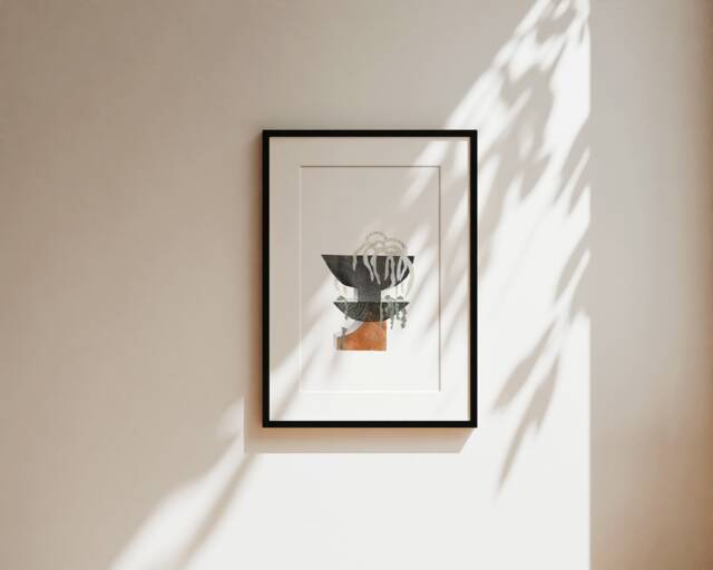 Art Print Of Potted Plant, Modern Minimalist Wall Decor, Housewarming Gift For Interior, Framing, Surrealistic Flower - image 1