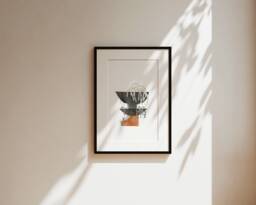 Art Print Of Potted Plant, Modern Minimalist Wall Decor, Housewarming Gift For Interior, Framing, Surrealistic Flower - thumbnail 1