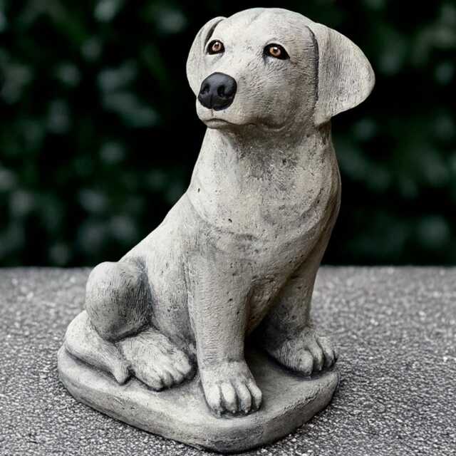 Outdoor Labrador Statue Concrete Dog Figure Stone Memorial Sculpture Cement Pet Ornament Animal Decoration Dog Lover Gift Yard Art - image 1